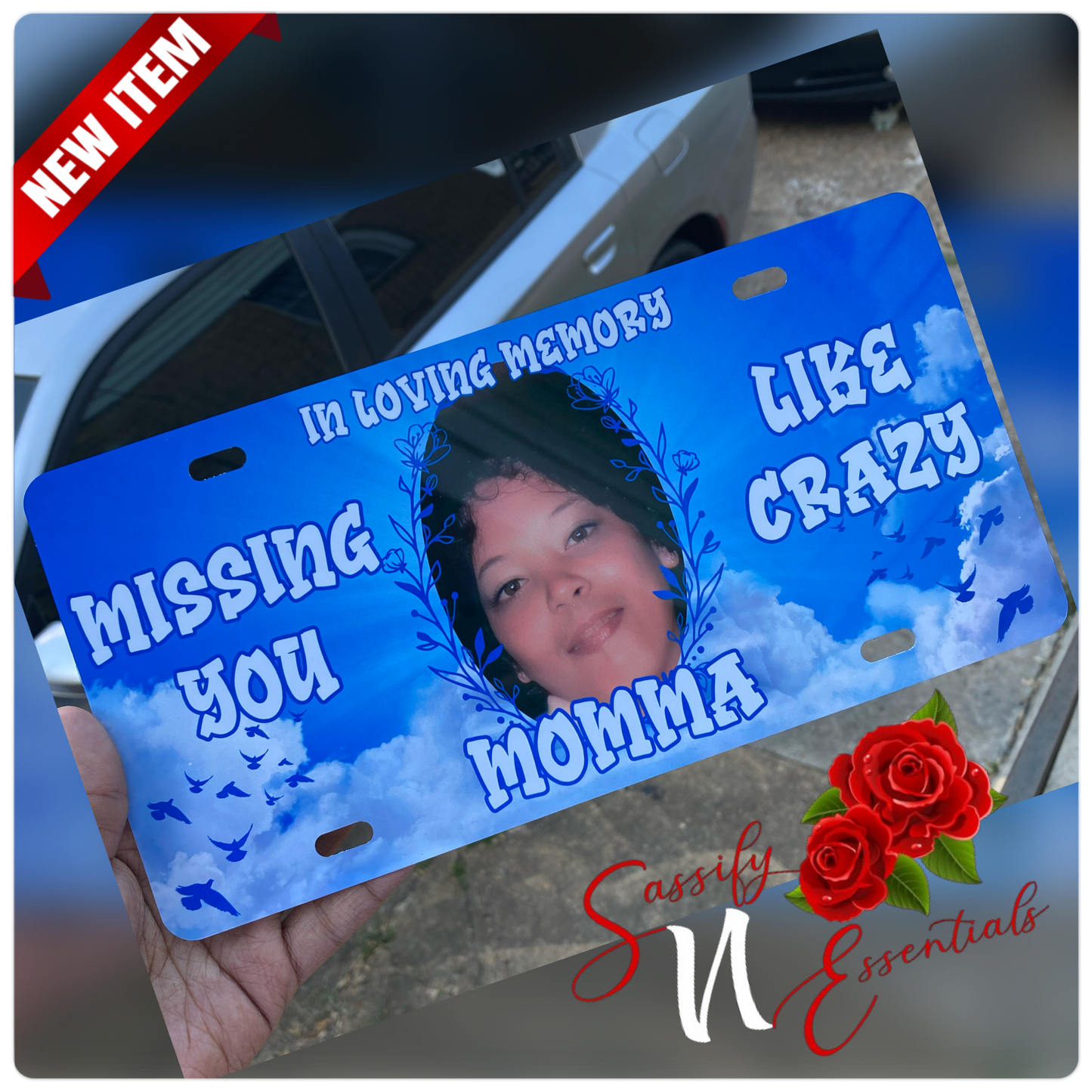 Custom Love One Car Tag