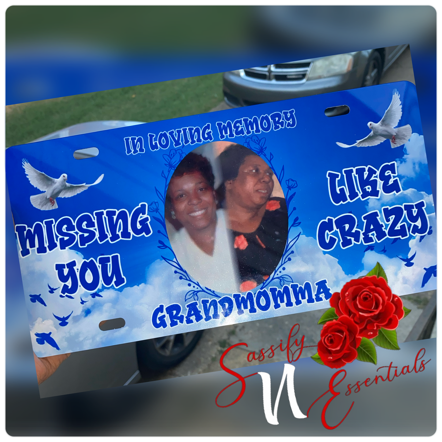 Custom Love One Car Tag