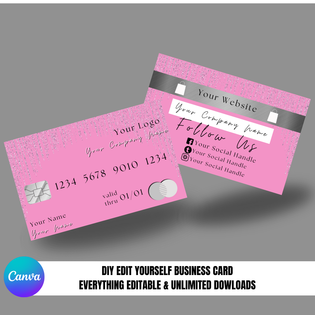 Credit Card Business Card Design *DIGITAL DOWNLOAD*