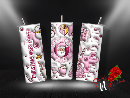 Christmas Vibes Coffee 20oz Tumbler Wrap (Digital File)