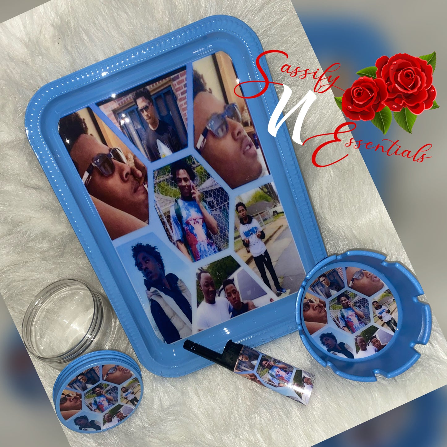 Picture Rolling Tray Set